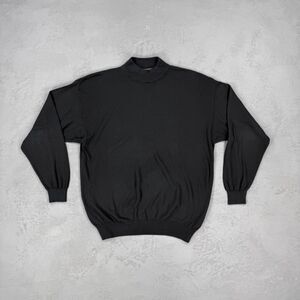 Vintage Cellini Linea Uomo Cotton Blend Lightweight Mock Neck Sweater Men's M